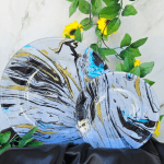 Black, Gold & Blue Swirls