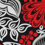 Bold Black & Red Botanical
