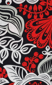 Bold Black & Red Botanical